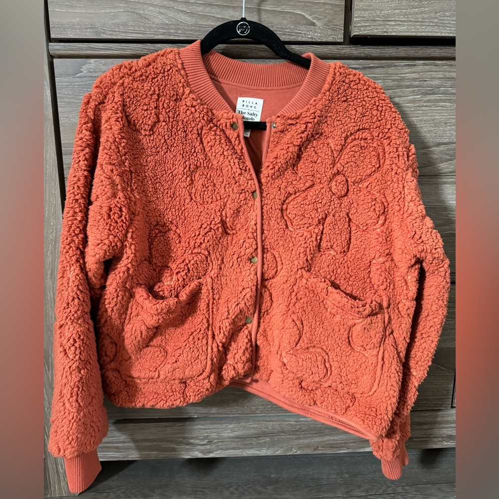 BILLABONG x Salty Blonde Cozy Shore Womens Sherpa Bomber Jacket